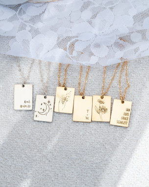 Personalized Rectangle Necklace