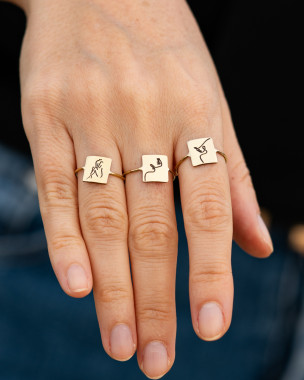 Personalized Rectangle Ring