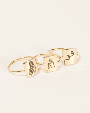 Personalized Rectangle Ring