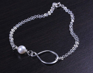 Sterlingsilber Doppelfaden Armband