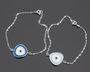 925 Silber Evil Eye Armband
