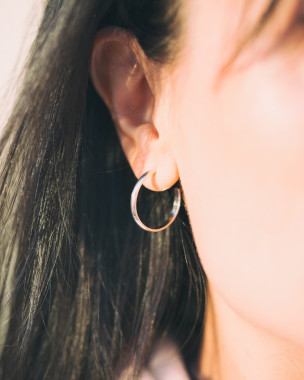 Silver Hoops Earrings