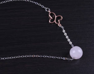 Collier Quartz Plaqué Or Lèvres