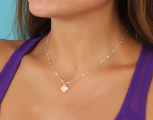 Sterlingsilber Rosegold Kleeblatt Halskette