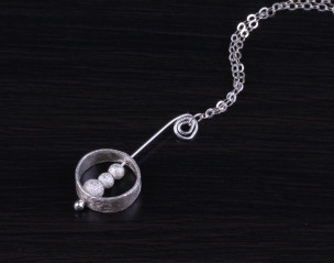 Sterlingsilber Spiralring Halskette