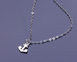 Sterlingsilber Anker Halskette