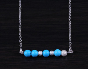 Sterlingsilber Howlith Halskette