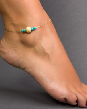 14k-Goldfilled Türkisfußkette