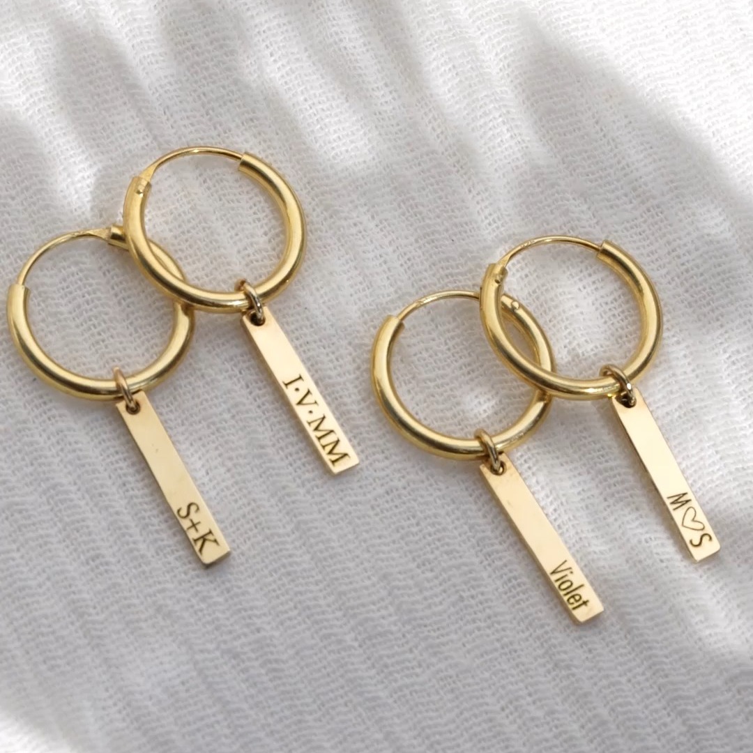 Personalized Hoop Earrings<br/>
.<br/>
.<br/>
.<br/>
.<br/>
.<br/>
#earrings #hoops #hoopsearrings #ianassa #handmadejewelry