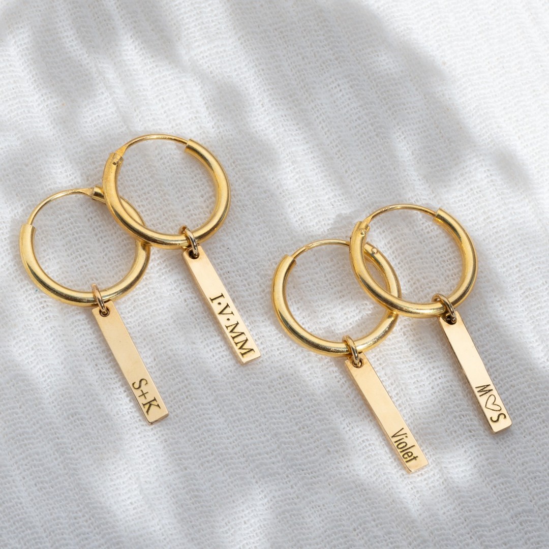 Personalized Hoop Earrings<br/>
.<br/>
.<br/>
.<br/>
.<br/>
.<br/>
#earrings #hoops #hoopsearrings #ianassa #handmadejewelry