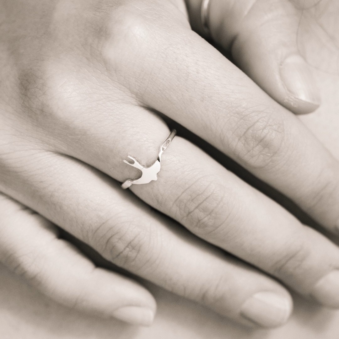 Swallow Ring<br/>
.<br/>
.<br/>
.<br/>
.<br/>
.<br/>
.<br/>
#ianassa #ring #silverjewelry #swallows #handmadejewelry #silver925